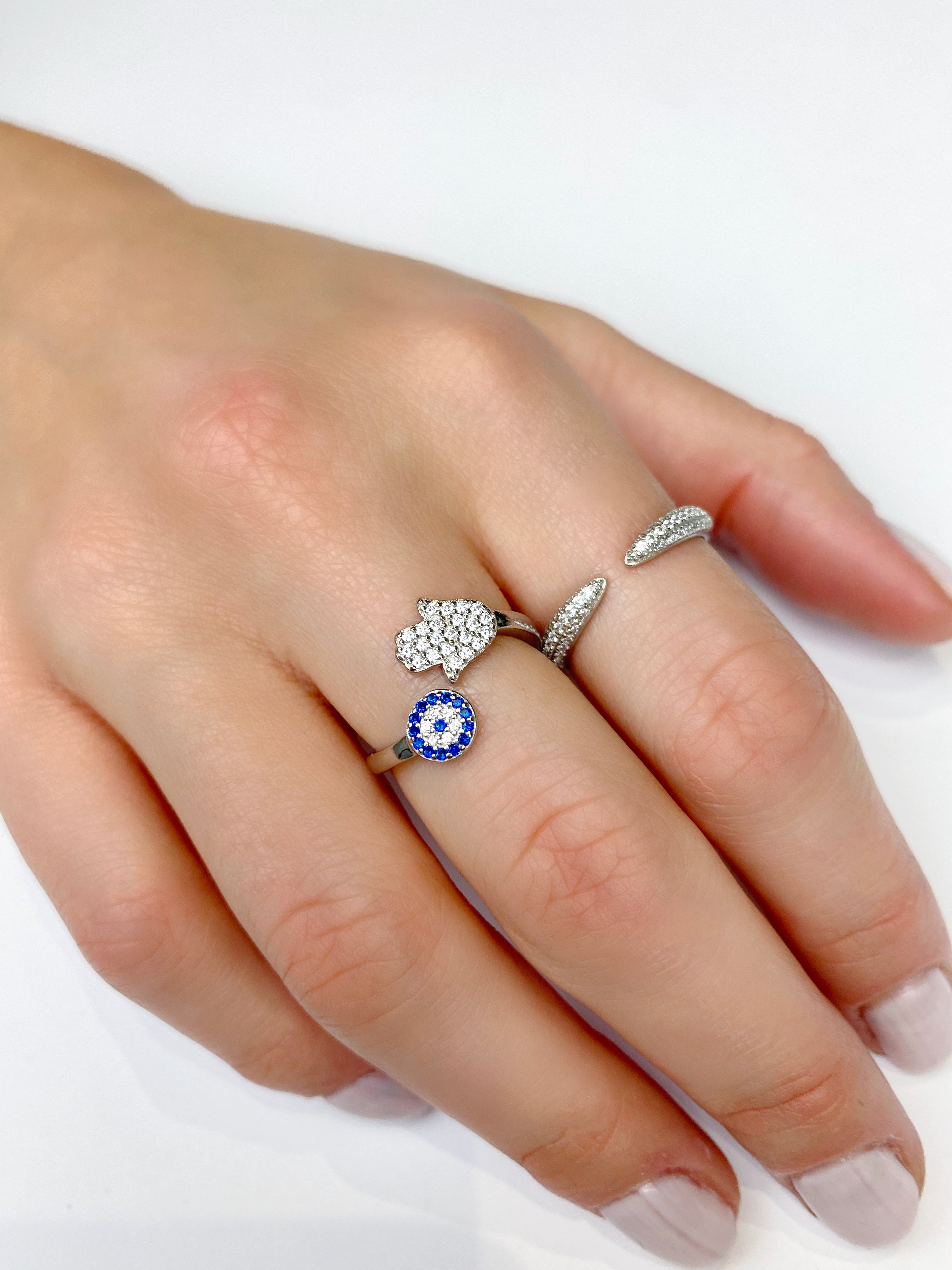 925 Sterling Silver Ring | Evil Eye Ring | La Maya