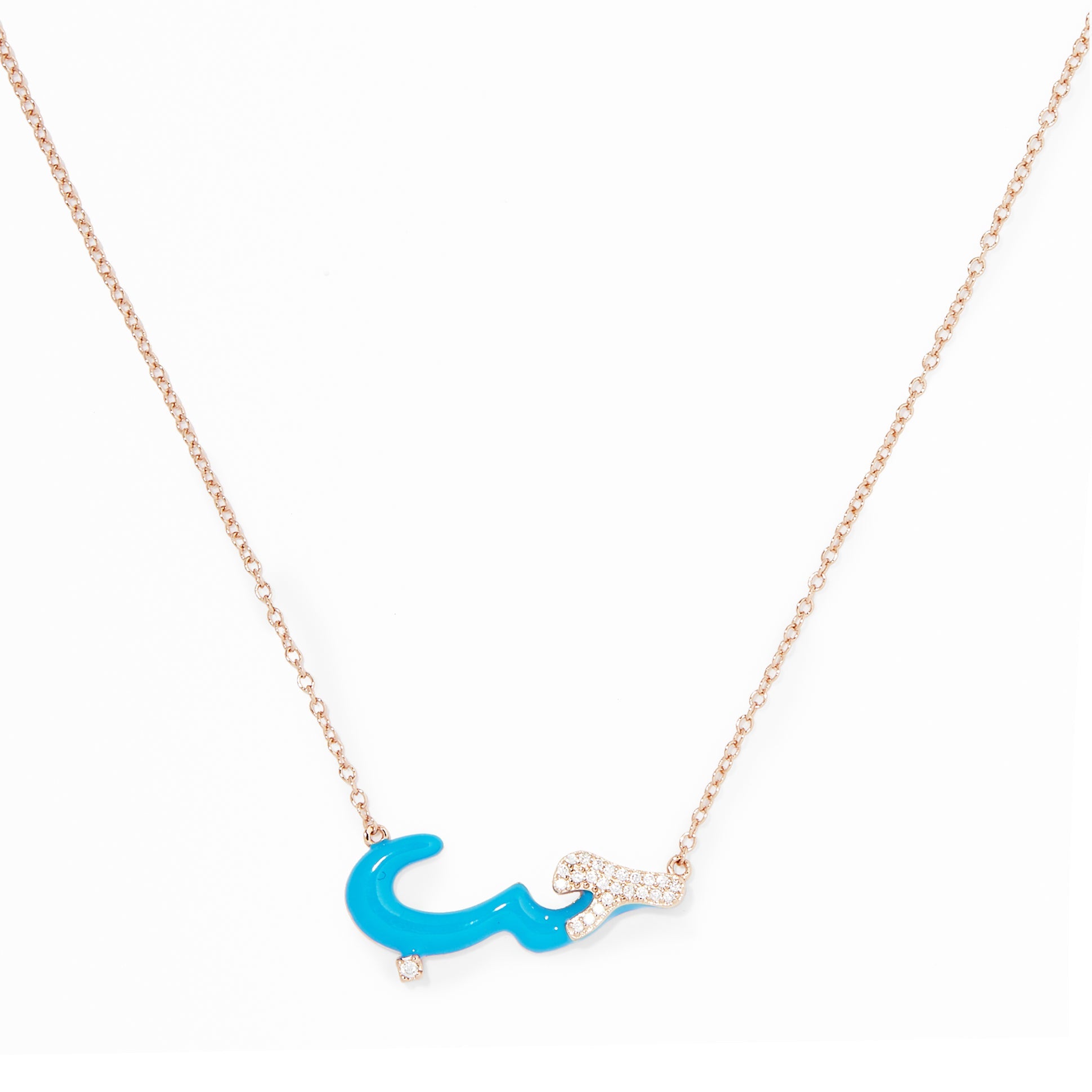 Enamel Love Necklace | Love Chain Necklace | La Maya