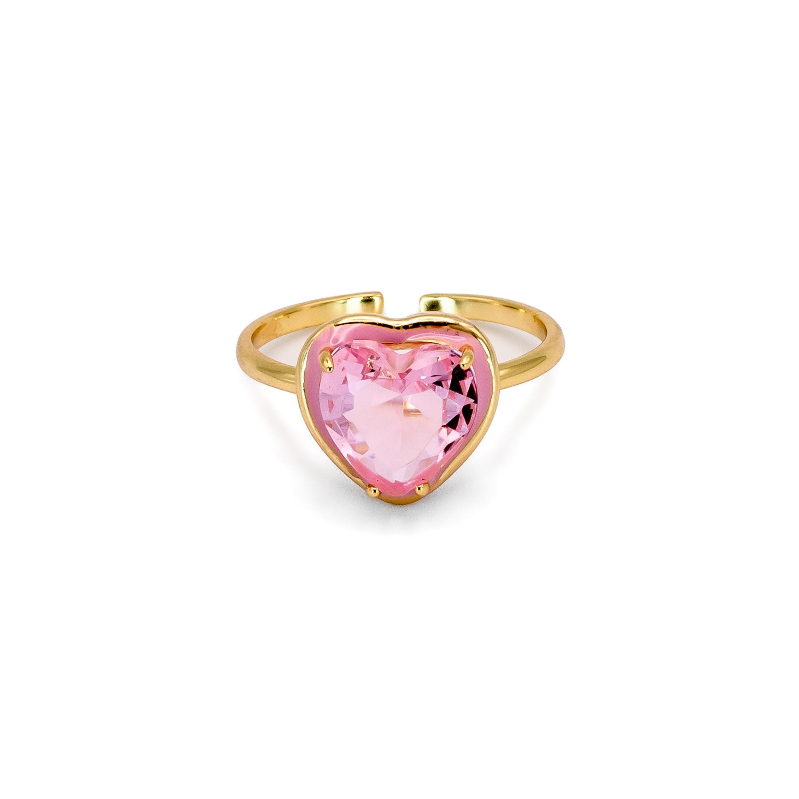 Sweetheart Adjustable Ring in Pink