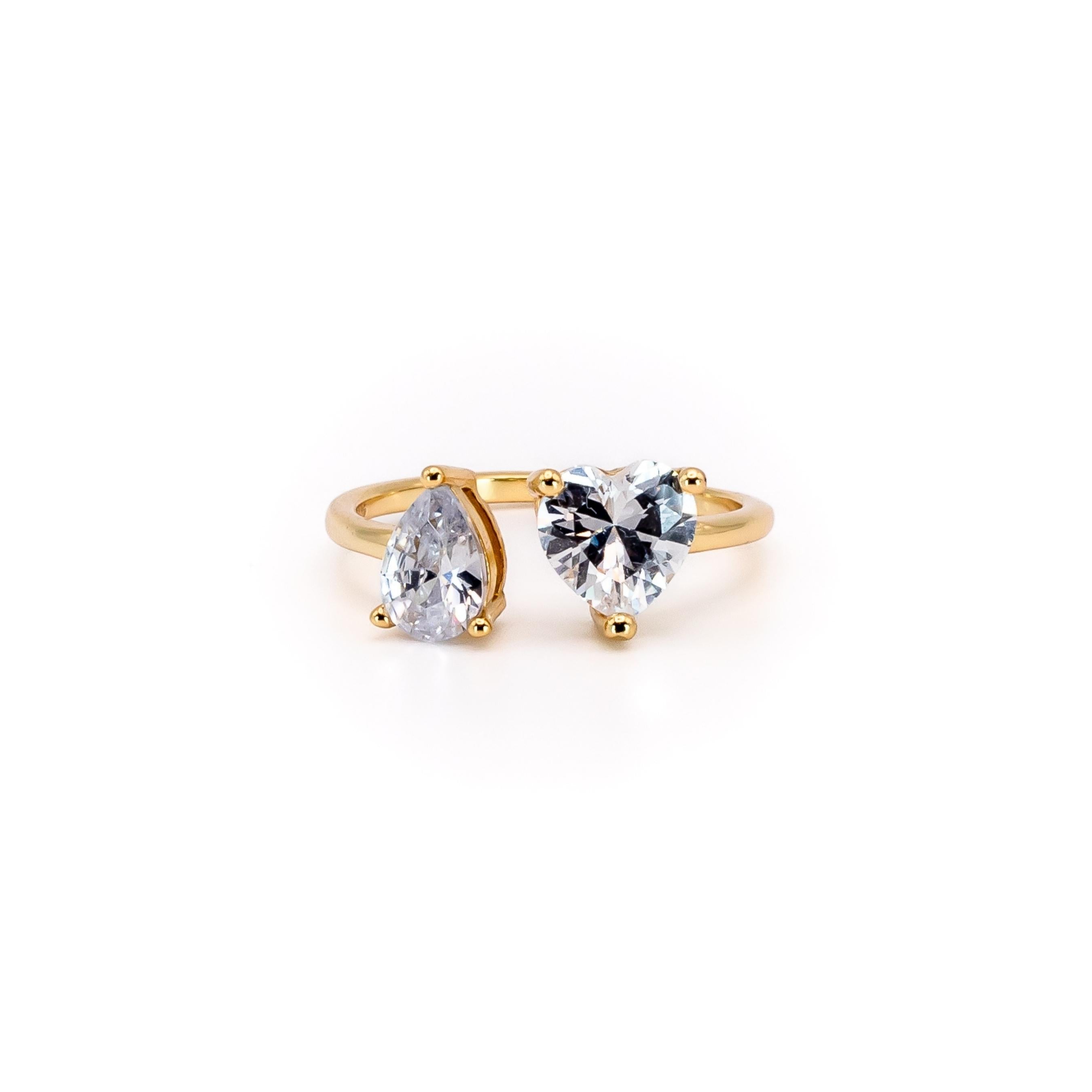 Lea Two-Stone Adjustable Ring