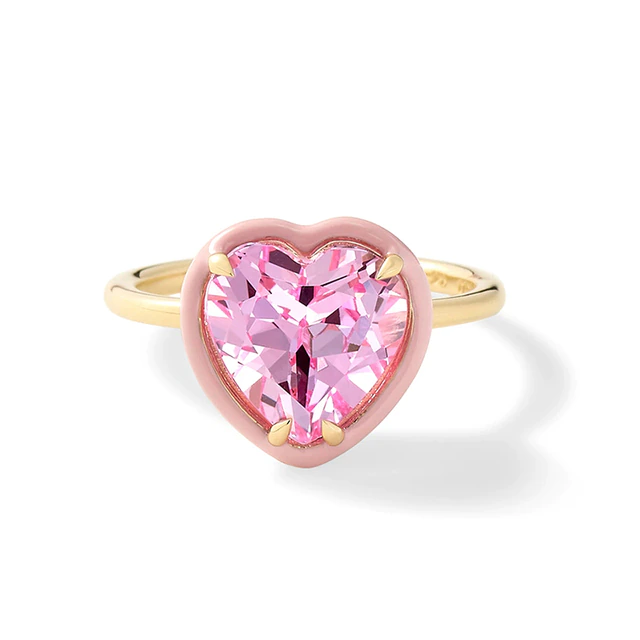 Sweetheart Adjustable Ring in Pink