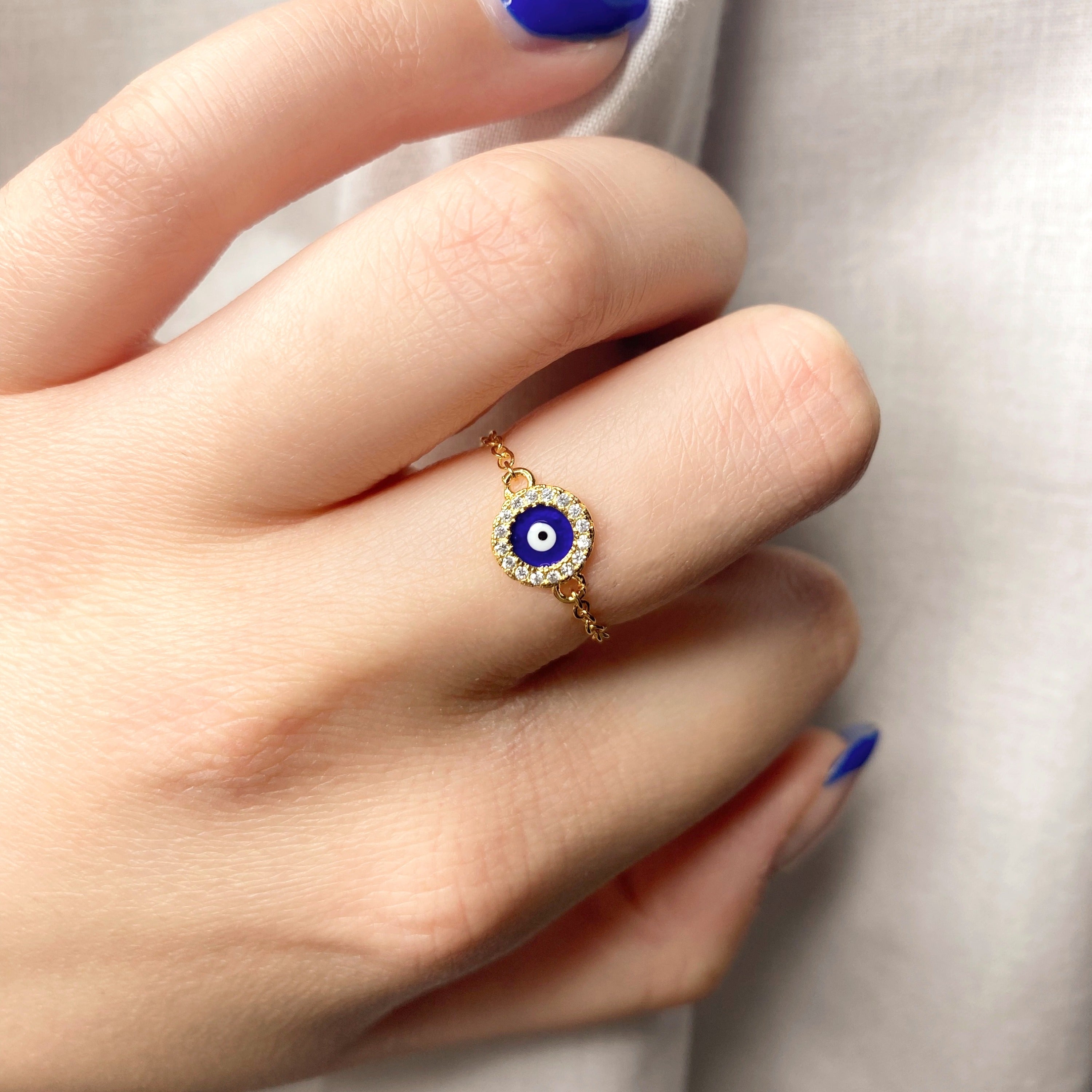 925 Sterling Silver Blue Greek Evil Eye Ring.silver Ring. Good Luck and  Protection Jewelry. - Etsy
